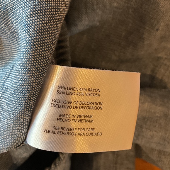 GAP Women’s Blue Drawstring Linen-Blend Shorts pockets NWOT XL - Picture 9 of 12